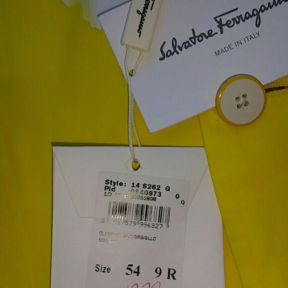 Salvatore Ferragamo men 42R Gray, White, and Yellow Blazer sport coat in… - Picture 5 of 8